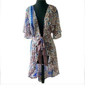 Live 4 Truth Floral Women's Casual Trendy Kimono Summer Cardi Top Size 2X.